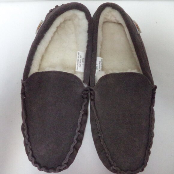 Emu Ridge Australia Suede genuine shearling lined slipper loafers Men Size Sz 7 main image 7